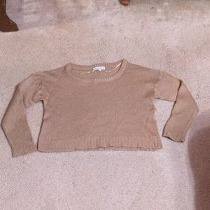Cropped tan sweater